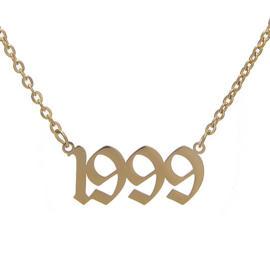 Old English Birthdate Necklace