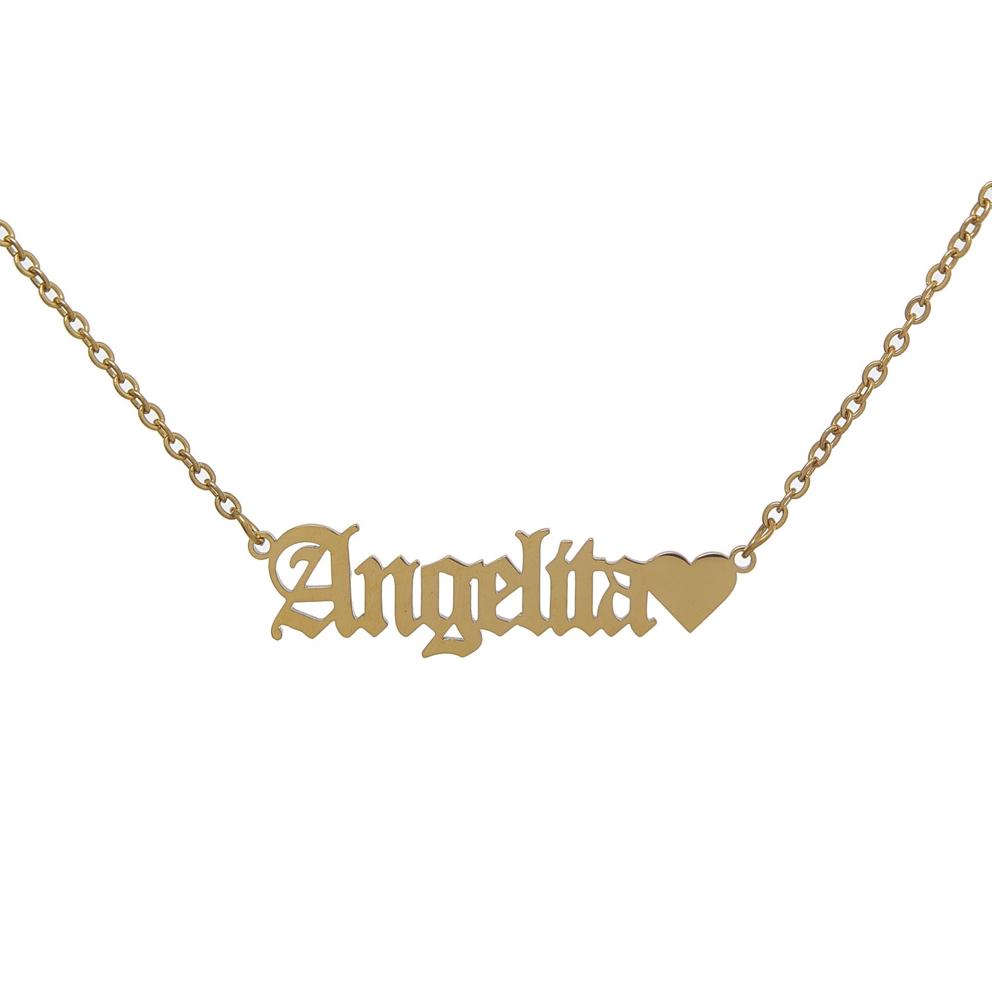 Heart Nameplate Necklace