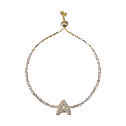 Iced Bubble Letter Bracelet