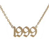 Old English Birthdate Necklace
