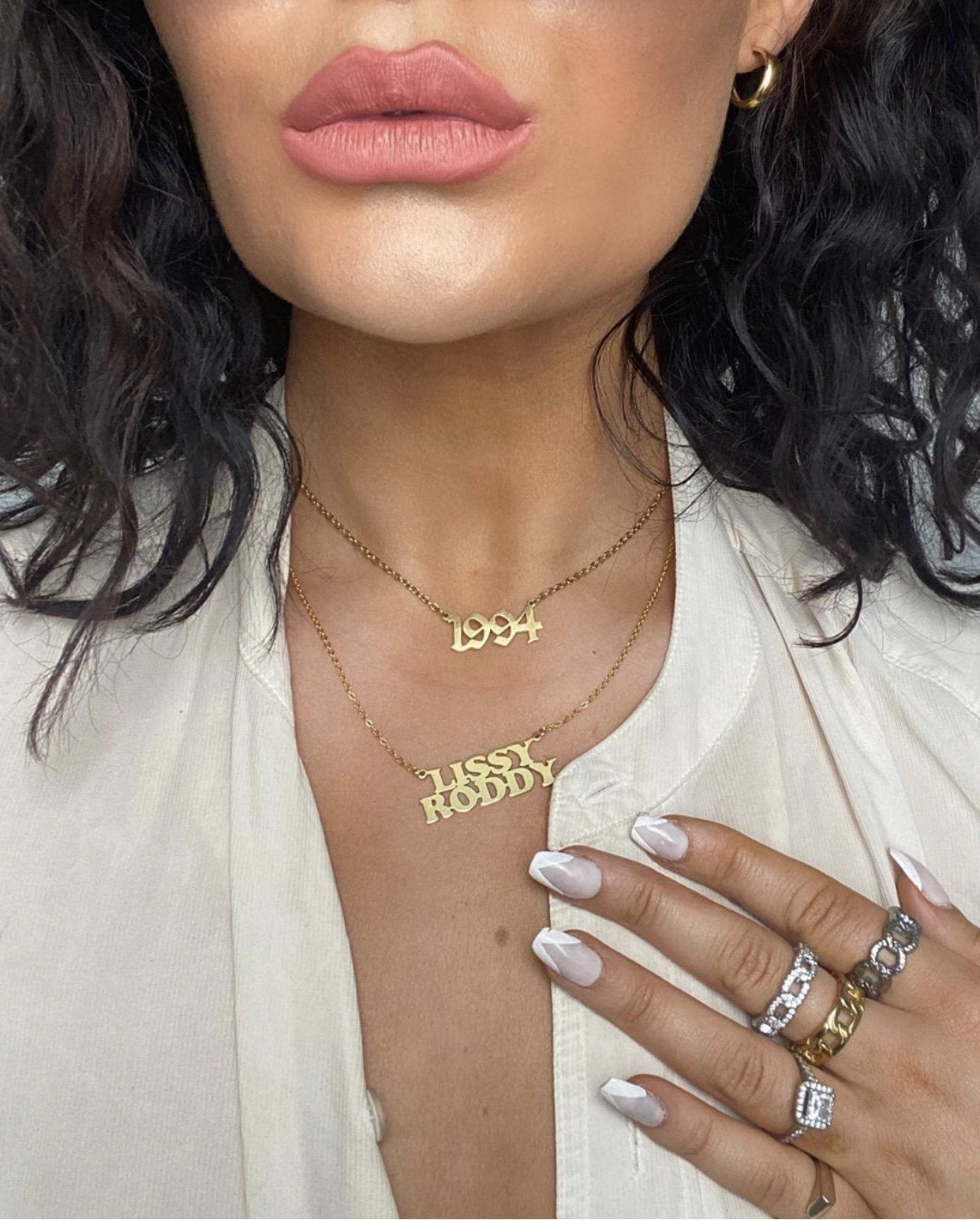 Old English Birthdate Necklace
