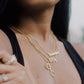 Old English Double Letter Necklace