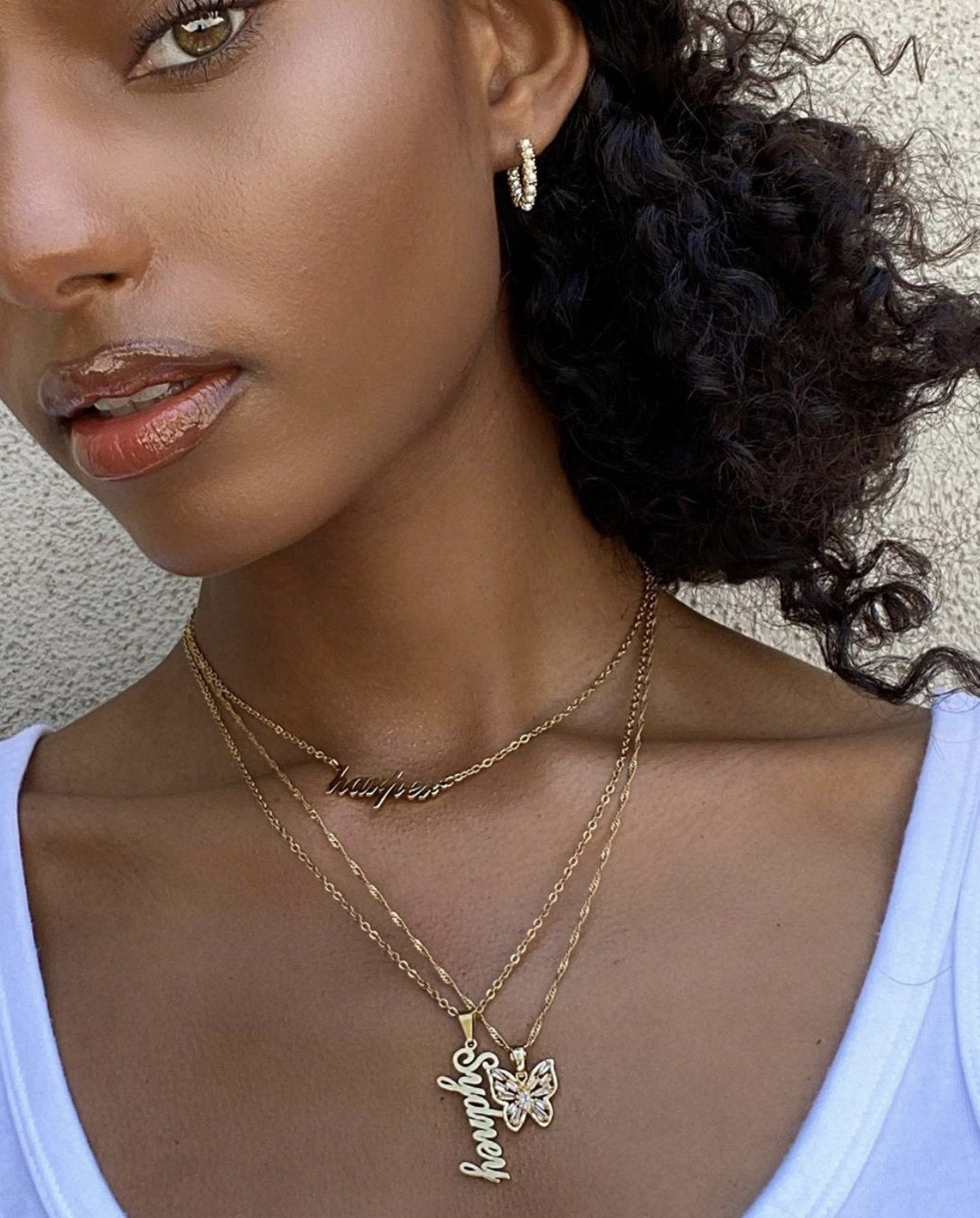Script Nameplate Necklace
