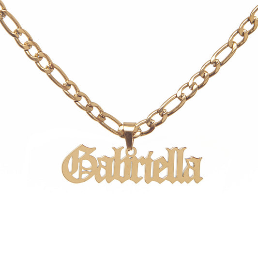 Figaro Chain Hanging Nameplate