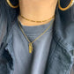 Vertical Script Nameplate Necklace